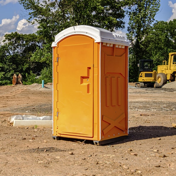 how often are the porta potties cleaned and serviced during a rental period in Sheridan